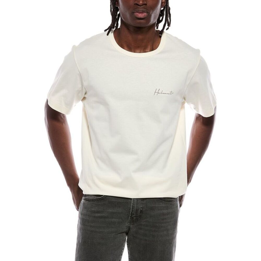 Helmut Lang Mens  Handwritten T-Shirt, White
